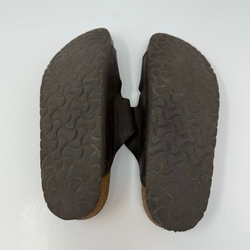 Birkenstock Arizona Sandals 41 (8-8.5 US) Mens Brown Leather Hippie Crunchy - Picture 12 of 12